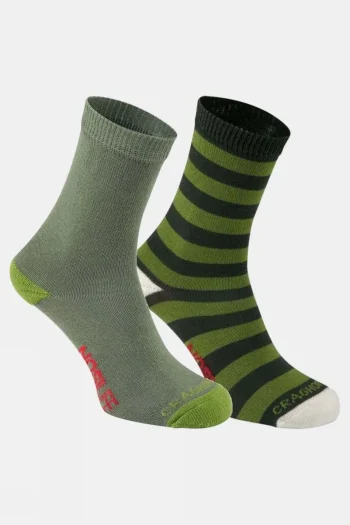 Sale Craghoppers Kids Twin Pack Nosilife Travel Socks (Twin Pack)