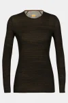 New Icebreaker Womens 200 Oasis Long Sleeve Ski Tracks Crew Top