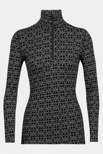 Discount Icebreaker Womens 250 Vertex Long Sleeve Half Zip Alpine Geo Top
