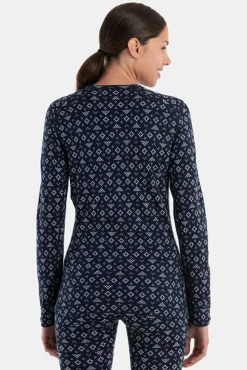 New Icebreaker Womens 260 Vertex Long Sleeve Crewe - First Snow