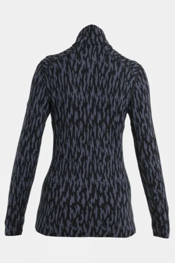 New Icebreaker Womens 260 Vertex Long Sleeve Half Zip - Glacial Camo