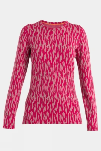 Fashion Icebreaker Womens 260 Vertex Long Sleeve Crewe - Glacial Camo