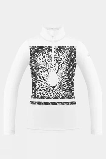 New Poivre Blanc Womens Aleksandria Leopard Layer Fleece