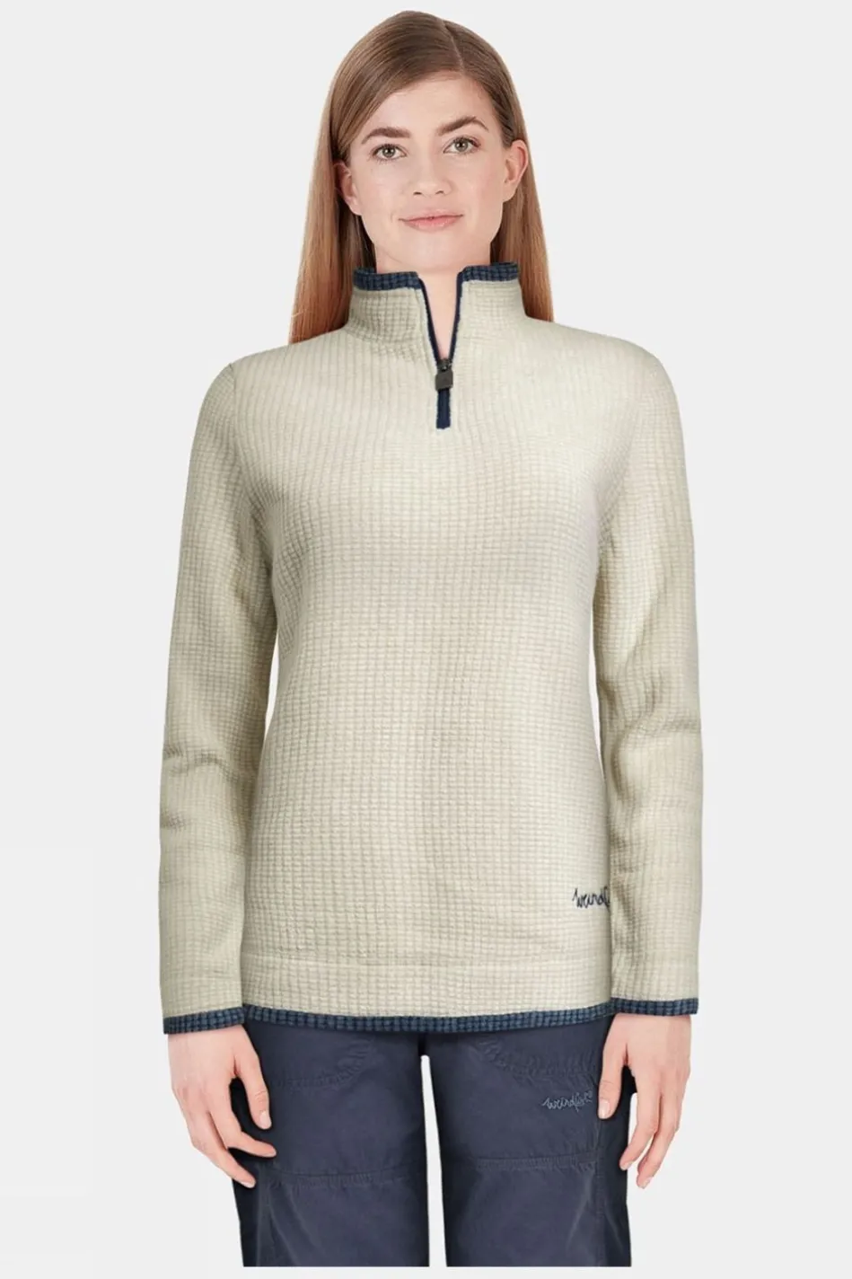 womens-beyonce-eco-14-zip-grid-zisQGDLT-2.webp Sale Weird Fish Womens Beyonce Eco 1/4 Zip Grid Fleece