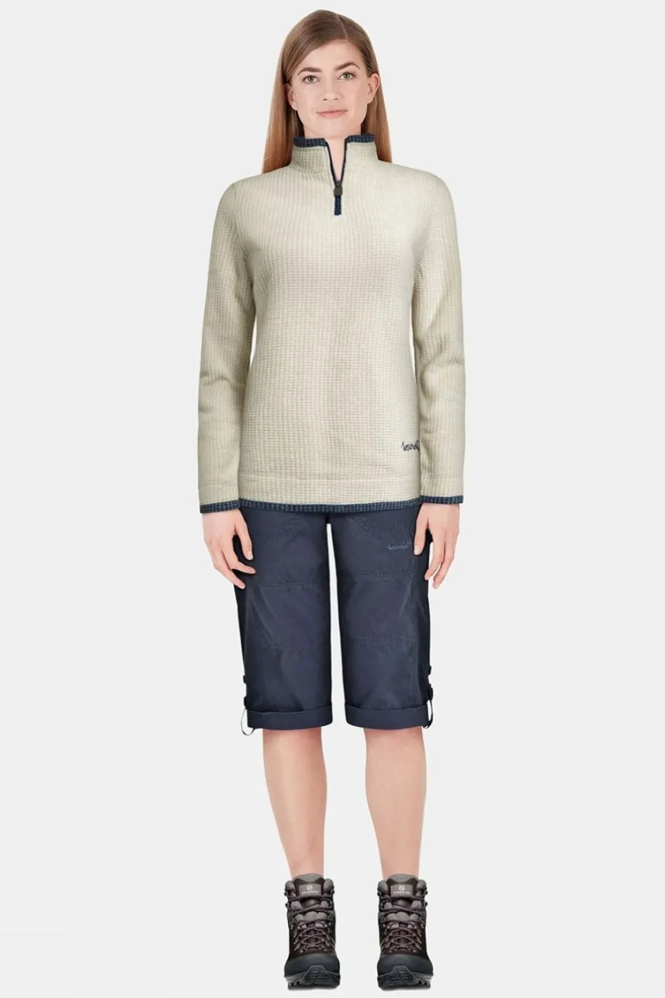 womens-beyonce-eco-14-zip-grid-zisQGDLT-4.webp Sale Weird Fish Womens Beyonce Eco 1/4 Zip Grid Fleece