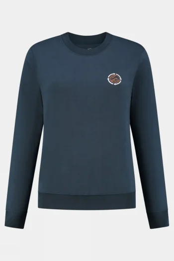 New Blue Loop Originals Womens Blue Fleece Sweater