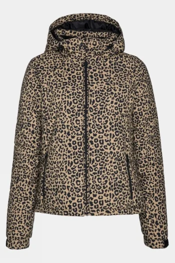 Hot Protest Womens Dallas Leopard Print Snow Jacket