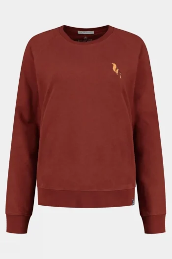 New Blue Loop Originals Womens Embroidered Blue Fleece Sweater