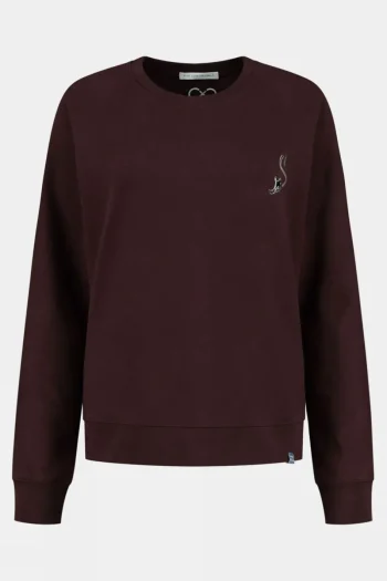 Clearance Blue Loop Originals Womens Embroidered Blue Fleece Sweater