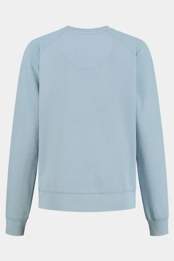 Hot Blue Loop Originals Womens Embroidered Blue Fleece Sweater