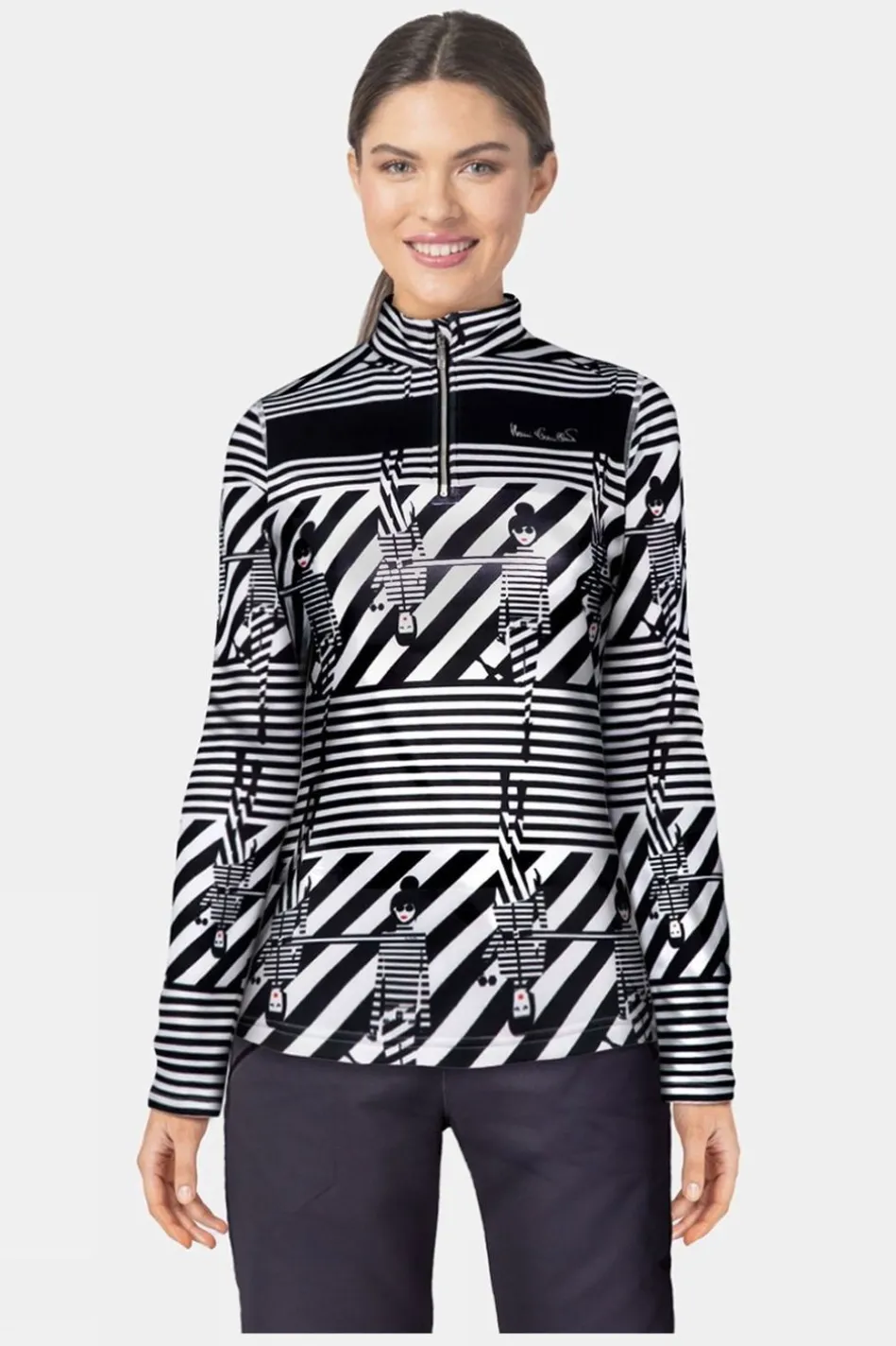 womens-mona-quarter-zip-fleece-LwNhGKEN-2.webp Online Henri Duvillard Womens Mona Quarter Zip Fleece Top