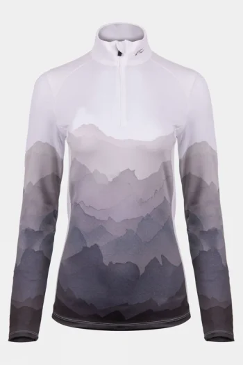 New Kjus Womens Motion Print Half-Zip Top