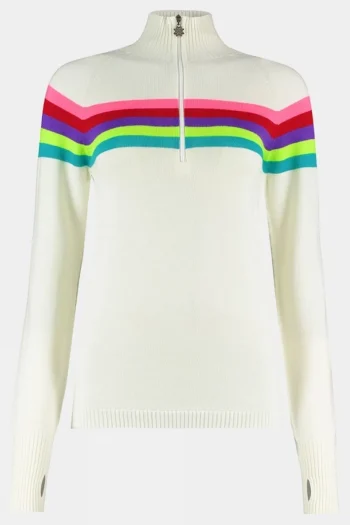 Outlet Snow Finel Womens Rainbow Merino Midlayer Top