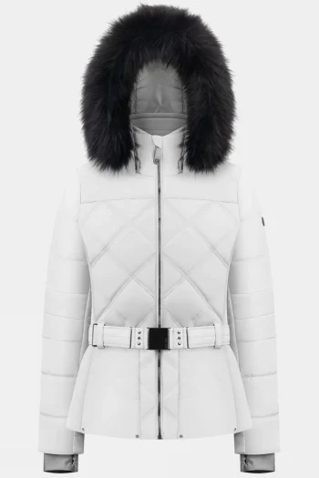 Hot Poivre Blanc Womens Riva Faux Fur Ski Jacket