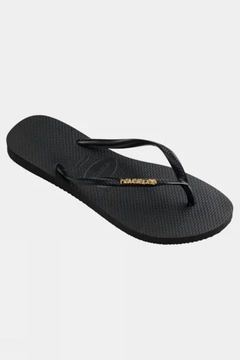 Sale Havaianas Womens Slim Logo Metallic Flip Flops