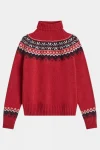 Sale Brora Womens Supersoft Lambswool Fair Isle Polo Neck