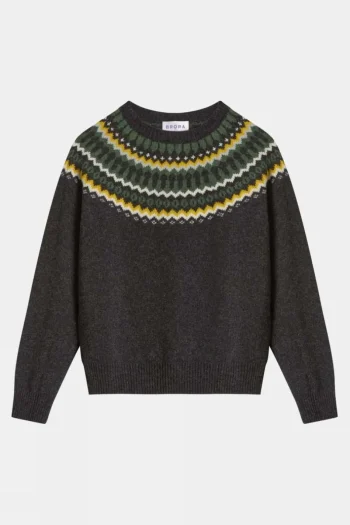 Discount Brora Womens Supersoft Lambswool Fair Isle Yoke Jumper