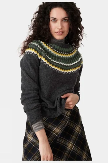 Discount Brora Womens Supersoft Lambswool Fair Isle Yoke Jumper