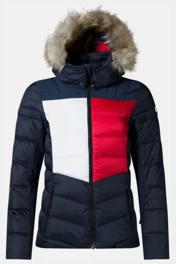 New Rossignol Womens Tommy Hilfiger Flag E- Faux Fur Jacket