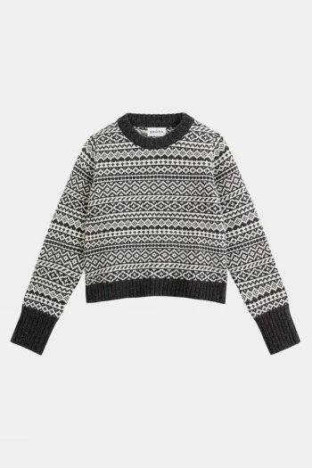 Sale Brora Womens Wool & Cashmere Folk Fair Isle Jumper